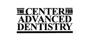THE CENTER FOR ADVANCED DENTISTRY logo