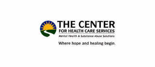 THE CENTER FOR HEALTH CARE SERVICES MENTAL HEALTH & SUBSTANCE ABUSE SOLUTIONS WHERE HOPE AND LEALING BEGIN. logo