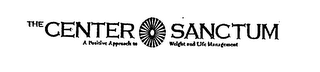 THE CENTER SANCTUM A POSITIVE APPROACH TO WEIGHT AND LIFE MANAGEMENT logo