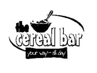 THE CEREAL BAR YOUR WAY-ALL DAY logo