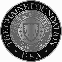 THE CHAINE FOUNDATION USA CHAINE DES ROTISSEURS 1248 - 1950 logo