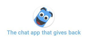 THE CHAT APP THAT GIVES BACK logo