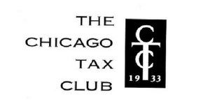 THE CHICAGO TAX CLUB CTC 1933 logo