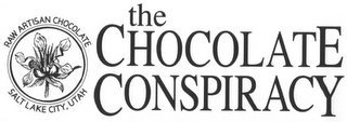 THE CHOCOLATE CONSPIRACY RAW ARTISAN CHOCOLATE SALT LAKE CITY, UTAH logo