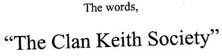 "THE CLAN KEITH SOCIETY" logo