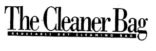 THE CLEANER BAG REUSEABLE DRY CLEANING BAG logo