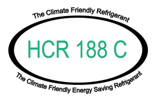 THE CLIMATE FRIENDLY REFRIGERANT HCR 188 C THE CLIMATE FRIENDLY ENGERY SAVING REFRIGERANT logo
