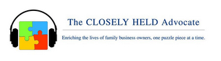 THE CLOSELY HELD ADVOCATE ENRICHING THE LIVES OF FAMILY BUSINESS OWNERS, ONE PUZZLE PIECE AT A TIME. logo