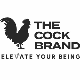THE COCK BRAND ELEVATE YOUR BEING logo