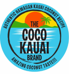 THE COCO KAUAI BRAND AUTHENTIC HAWAIIAN KAUAI COCONUT RECIP AMAZING COCONUT TASTE!!! logo