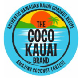 THE COCO KAUAI BRAND AUTHENTIC HAWAIIAN KAUAI COCONUT RECIPE AMAZING COCONUT TASTE!!! logo