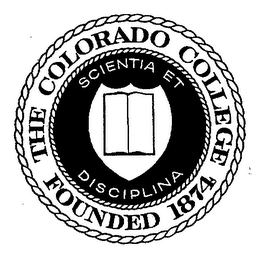 THE COLORADO COLLEGE FOUNDED 1874 SCIENTIA ET DISCIPLINA logo