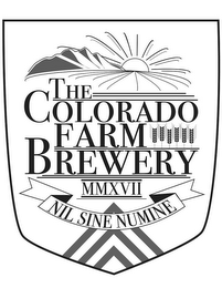 THE COLORADO FARM BREWERY MMXVII NIL SINE NUMINE logo