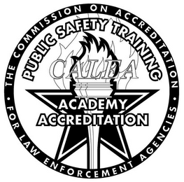 THE COMMISSION ON ACCREDITATION FOR LAWENFORCEMENT AGENCIES PUBLIC SAFETY TRAINING CALEA ACADEMY ACCREDITATION logo