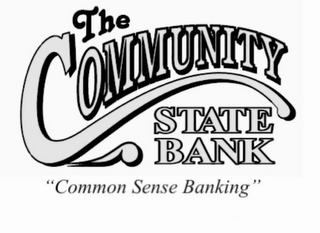 THE COMMUNITY STATE BANK "COMMON SENSE BANKING" logo