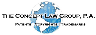 THE CONCEPT LAW GROUP, P.A. PATENTS COPYRIGHTS TRADEMARKS logo