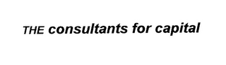 THE CONSULTANTS FOR CAPITAL logo