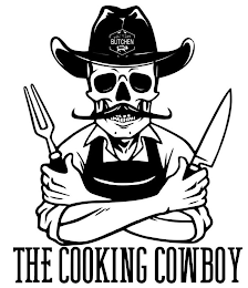 THE COOKING COWBOY QUIT YOUR BUTCHEN BBQ logo