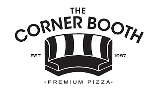 THE CORNER BOOTH PREMIUM PIZZA EST. 1987 logo