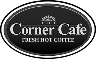 THE CORNER CAFE FRESH HOT COFFEE logo