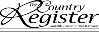 THE COUNTRY REGISTER AVAILABLE ACROSS THE U.S.A. & CANADA logo