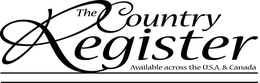 THE COUNTRY REGISTER AVAILABLE ACROSS THE U.S.A. & CANADA logo