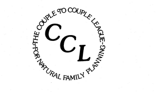 THE COUPLE TO COUPLE LEAGUE FOR NATURAL FAMILY PLANNING CCL logo