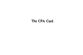 THE CPA CARD logo