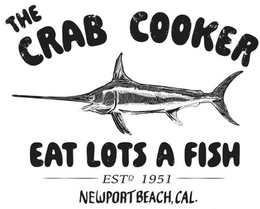 THE CRAB COOKER EAT LOTS A FISH ESTD 1951 NEWPORT BEACH, CAL.