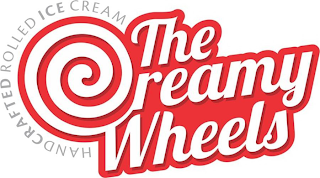 THE CREAMY WHEELS HANDCRAFTED ROLLED ICE CREAM logo
