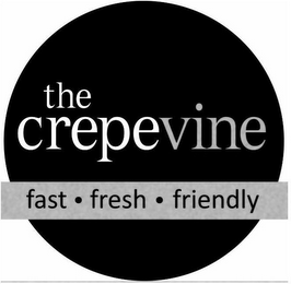 THE CREPEVINE FAST FRESH FRIENDLY logo