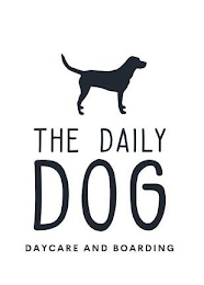 THE DAILY DOG DAYCARE AND BOARDING logo