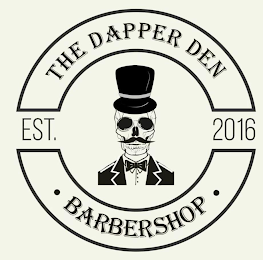 THE DAPPER DEN BARBERSHOP EST. 2016 logo