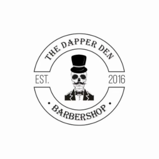 THE DAPPER DEN BARBERSHOP EST. 2016 logo