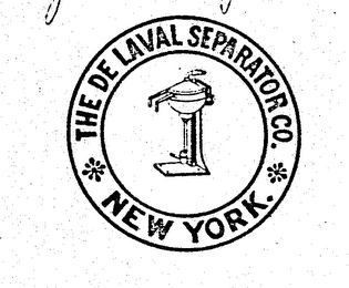 THE DE LAVAL SEPARATOR CO. NEW YORK. logo