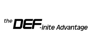 THE DEF-INITE ADVANTAGE logo