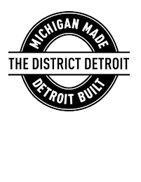 THE DISTRICT DETROIT MICHIGAN MADE DETROIT BUILT logo