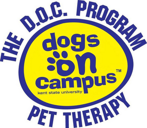 THE D.O.C. PROGRAM PET THERAPY DOGS ON CAMPUS KENT STATE UNIVERSITY logo