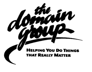 THE DOMAIN GROUP HELPING YOU DO THINGS THAT REALLY MATTER logo