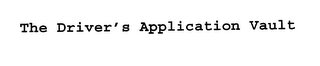 THE DRIVER'S APPLICATION VAULT logo