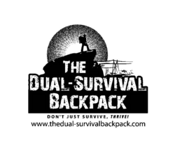 THE DUAL-SURVIVAL BACKPACK DON'T JUST SURVIVE, THRIVE! WWW.THEDUAL-SURVIVALBACKPACK.COM logo
