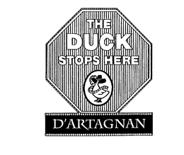 THE DUCK STOPS HERE D'ARTAGNAN logo
