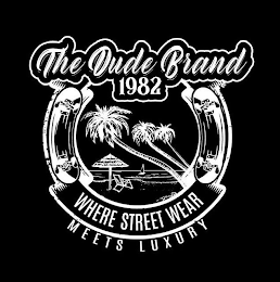 THE DUDE BRAND 1982 WHERE STREET WEAR MEETS LUXURY logo