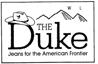 THE DUKE JEANS FOR THE AMERICAN FRONTIER logo
