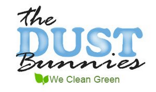THE DUST BUNNIES WE CLEAN GREEN logo