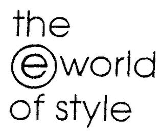 THE E WORLD OF STYLE logo