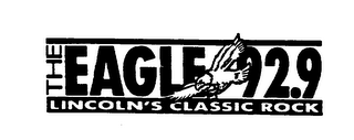 THE EAGLE 92.9 LINCOLN'S CLASSIC ROCK logo