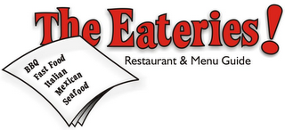 THE EATERIES RESTAURANT & MENU GUIDE BBQ FAST FOOD ITALIAN MEXICAN SEAFOOD logo