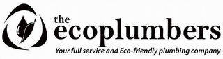THE ECOPLUMBERS YOUR FULL SERVICE AND ECO-FRIENDLY PLUMBING logo