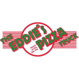 THE EDDIE'S PIZZA TRUCK HOME OF THE BAR PIE logo